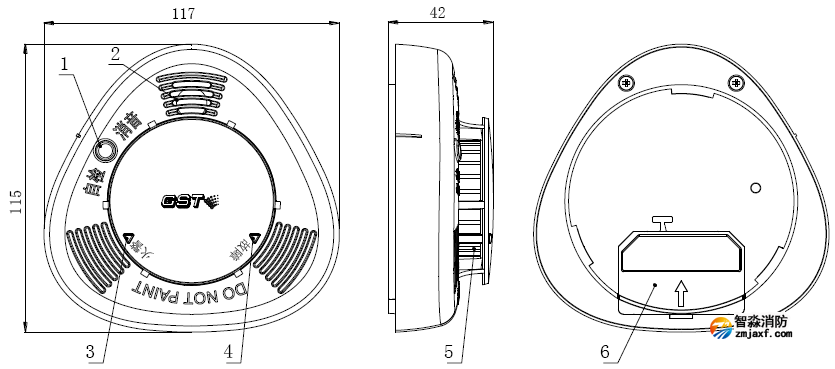 JTY-GD-GSTN100點(diǎn)型家用感煙火災(zāi)探測(cè)器結(jié)構(gòu)特性