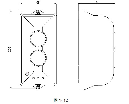 JTY-HM-GST102線型光束感煙火災探測器外形示意圖